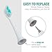 Replacement Toothbrush Heads for Sonic Rechargeable Electric Toothbrushes, 7x More Plaque Removal, End-rounded Soft Bristles, Comfortable & Efficient Clean Teeth, Perfect for Adults, White(4 Pack)