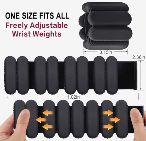 Last Page® Pilates Wrist & Ankle Weights for Women, Wearable Strong Arm & Leg Weights Set of 2, Adjustable Ankle Weights for Walking, Yoga, Dance, Barre,Gym