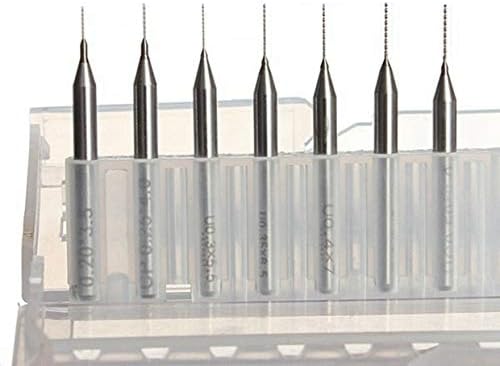 HOHXENTungsten Carbide Macro Drill Bits, 1/8" Shank for PCB, Dremel, Jewelry, CNC, Soft Metals