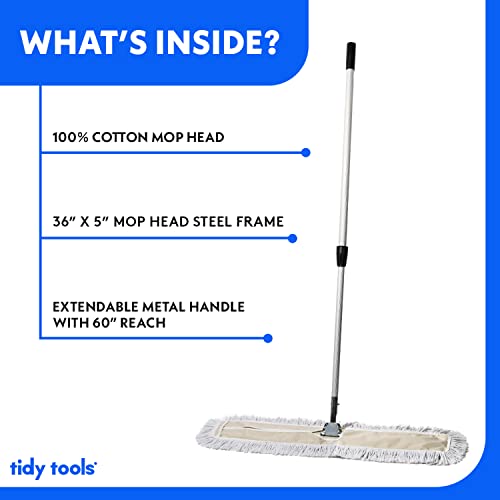Tidy Tools Commercial Dust Mop & Floor Sweeper 36 x 5 in. Cotton