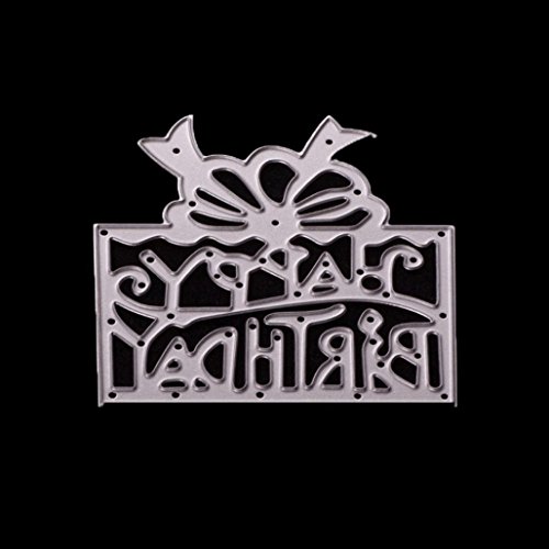 Cutting Dies, CMrtew New Metal Cutting Dies Stencil DIY Scrapbooking Photo Paper Card (E:Happy birthday)