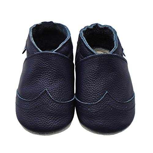 image for Mejale Baby Shoes Soft Sole Leather Crawling Moccasins Infant Toddler 
