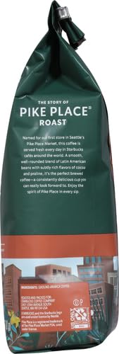STARBUCKS GROUND COFFEE—MEDIUM ROAST COFFEE—PIKE PLACE ROAST—100% ARABICA—1 BAG (18 OZ)