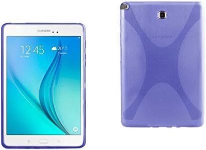 MAKEIT Tab A 9.7 Case,X Design Slim TPU Gel Rubber Soft Skin Case Cover for Sasmung Galaxy Tab A 9.7 T550 + Stylus Pen (Blue)