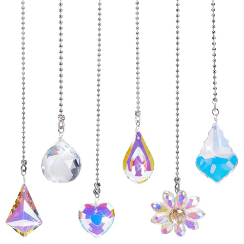 WADORN 6 Styles Crystal Ceiling Fan Pull