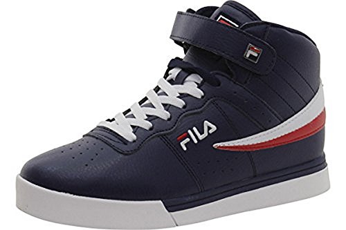 Fila Men's Vulc 13 Mid Plus Fashion Sneakers, Navy, Microsuede, Rubber, 11 M