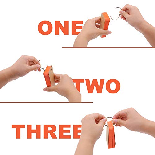 Koogel Flash Cards, 6 Pack 300 Revision Cards Index Cards Mini Notepads Blank Flashcards Study Cards on Ring