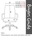 Deisy Dee Computer Office Chair Covers for Stretch Universal Rotating Chair Desk Chairs ONLY Chair Covers (Black, Medium)