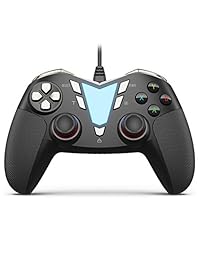 PC Steam Game Controller, IFYOO ONE Pro Wired USB Gaming Gamepad Joystick Compatible with Computer Laptop(Windows 10 8 7 XP), Android(Phone Tablet TV Box), PS3 - [Black&Silver]