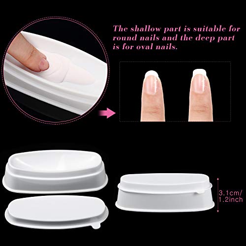6 Pieces Dip Powder Tray Nail Files and Buffer Set, Include French Nail Dipping Powder Container