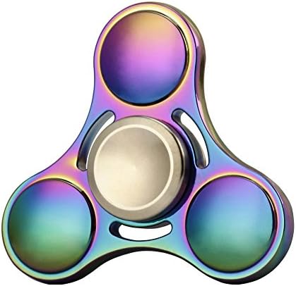 UFO Fidget Spinner Fashion Elfin Rainbow Metal Material Hand Spinner EDC ADHD Focus Anxiety Stress Relief Boredom Killing Time Toys for Kids and Adult