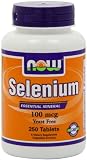 Now Foods Selenium 100mcg, Yeast Free,  250 Tablets
