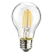Leadleds LED Filament Bulb A19, Vintage Edison Style LED Bulb 4W E27 Soft White 2700k Non-Dimmable, Replace 40W Incandescent Bulb