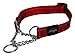 Reflective Nylon Choke Collar; Slip Show Obedience Training Gentle Choker for Extra Large Dogs, Red