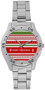 New Year Gifts Merry Christmas Men's Stainless Steel Analog Watch