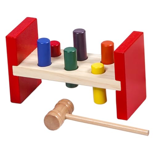 Yardwe 1 Set Wooden Pounding for Interactive Hammer for Early Education and Hand Skill Development Fun Percussion Plaything