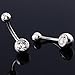 Coolrunner Lot of 10pc 14G Belly Button Ring Body Jewelry Piercing 10 Pack (Silver)