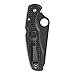 Spyderco Pacific Salt Lightweight Folding Knife - Black FRN Handle with PlainEdge, Hollow Grind, H-1 Steel Black Blade and Back Lock - C91PBBK