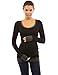 PattyBoutik Mama Trim Scoop Neck Maternity Tunic Top (Black with Gray S)