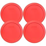 Pyrex 7201-PC Round 4 Cup Storage Lid for Glass Bowls (4, Red)