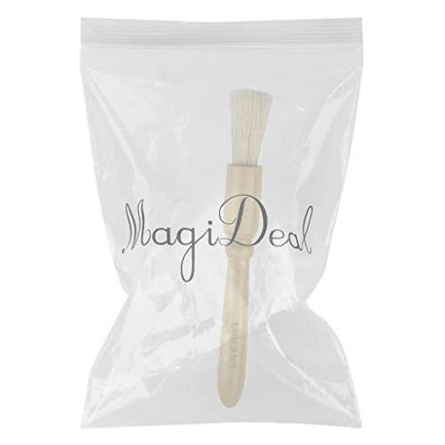image for MagiDeal Coffee Grinder Cleaning Brush, Heavy Wood Handle & Natural Br