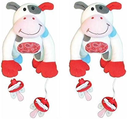 PullyPalz 2-pack MooMoo the Cow Interactive Pacifier Toy