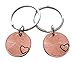 Double Keychain Set 2016 Penny Keychains With Heart Around Year; 9 Year Anniversary, Engraved Couples Keychain