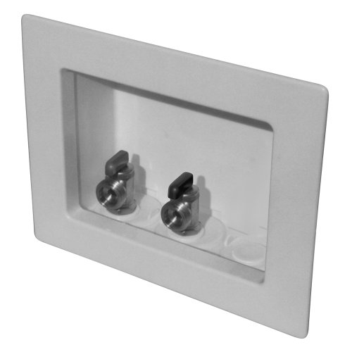 LSP OB-325 Outlet Box with Pex Valves and Left Outlet Assembled, White