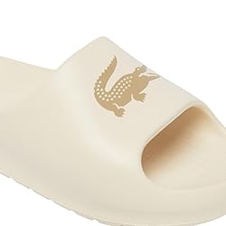 Lacoste Women's Serve Slide, Tan Croc, 9