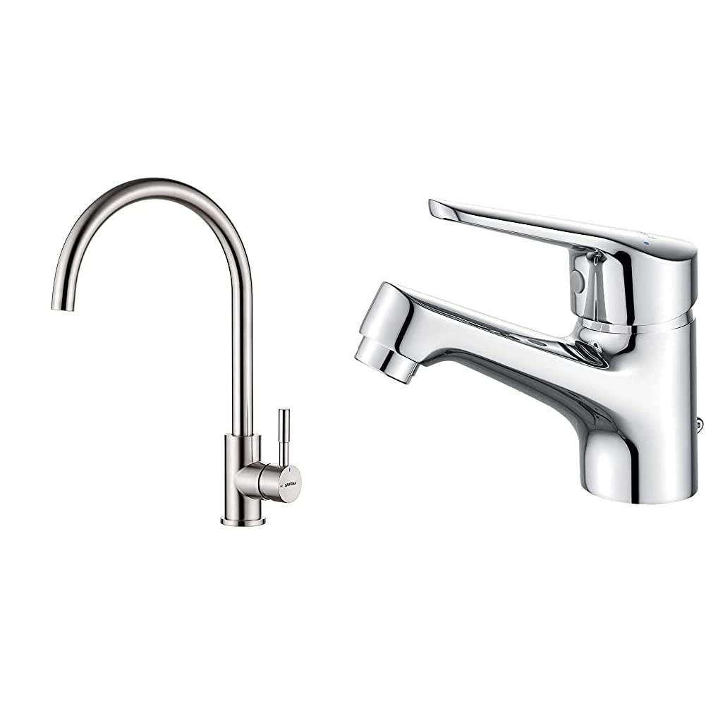 GRIFEMA-G4008-Irismart-Cocina-Inoxidable-con-cano-orientable-360–Grifo-de-Fregadero-Alto-Ibergrif-M11050-Roma