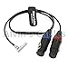 Two XLR 3 pin female to 5 pin male lemo Audio Input Cable for Arri Alexa Mini