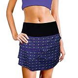XrSzChic Womens Tennis Golf Skirt Athletic Exercise Printed Skorts Short Pocket