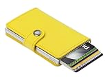 Secrid Mini Wallet Leather Lemon Crisple, Rfid Safe Card Case