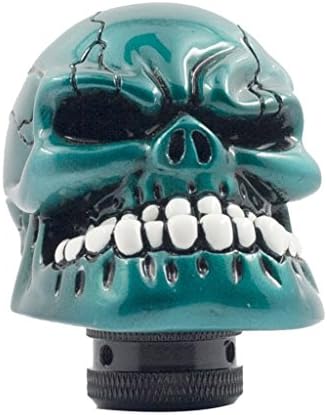 Dymix Blue Carved Skull Car Gear Stick Shift Knob