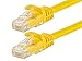 Monoprice Cat6 10ft Yellow Patch Cable UTP 24AWG 550MHz Pure Bare Copper Snagless RJ45 Flexboot Series Ethernet Cable- Pack of 1