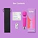 Luna Vibrator - Rechargeable Personal Wand Massager - 20 Vibration Patterns & 8 Multi-Speed - Quiet, Small, Compact & Powerful - Sex Toy for Couple, Men & Women - Travel Bag Included - Hot Pink