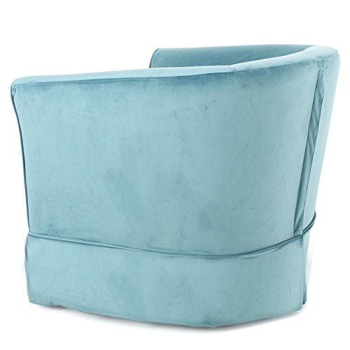 Christopher Knight Home Cecilia Swivel Chair with Loose Cover, Blue