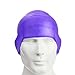 Swimming Cap Silicone Non-toxic Tasteless Swim Caps with 3D Ergonomic Design Ear Pockets and Great High Elasticity for Teenagers Women With Short Hair and Adults Keeps Hair Clean Ear Dry (Violet)