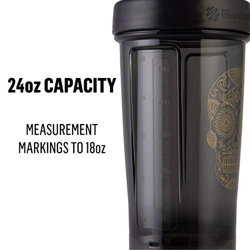 BlenderBottle Sugar Skull Shaker Bottle Pro Series Perfect for Protein