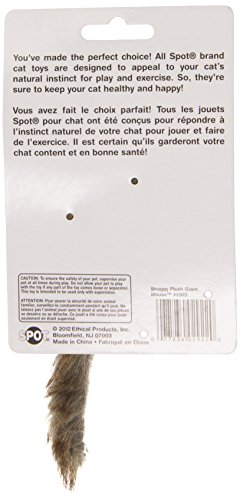 Ethical Shaggy Plush Giant Mouse Cat Toy with Catnip