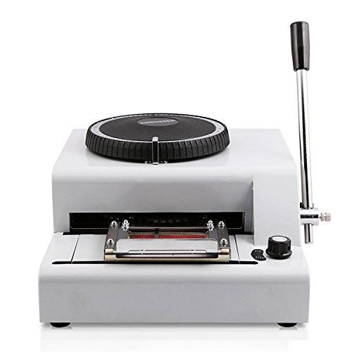 SHZOND Embossing Machine 72 Characters Card Embosser Printer Gift Card Credit ID PVC Card Embosser Stamping Machine Manual Embosser Machine