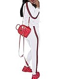 SCORP Women's 2 Pieces Outfits Long Sleeve Casual Hoodie Tops and Pants Jumpsuit Tracksuits