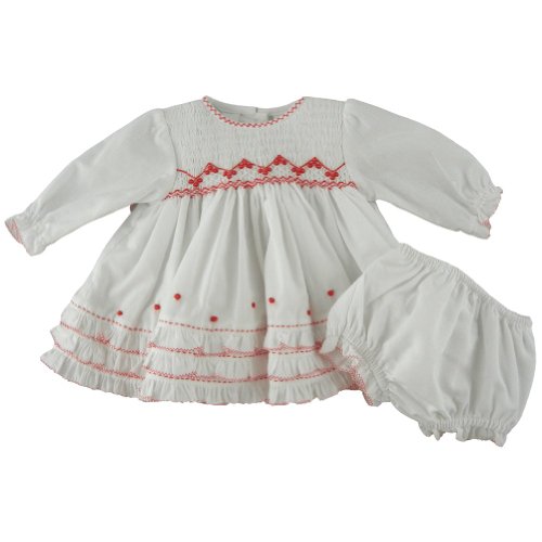 knee length dresses for ladies Sarah Louise Girls Autumn Smocked Dress main image 0