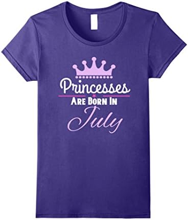 Womens Princesses Are Born In July T-Shirt Large Purple