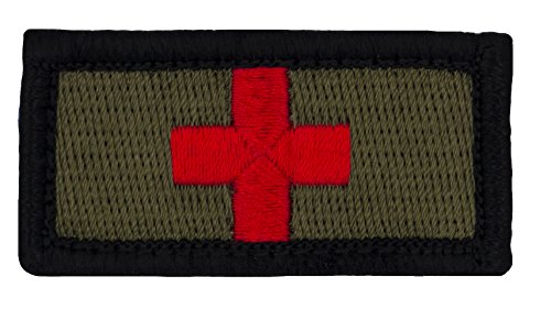 Medic Tape (Red Cross) w/ Hook Fastener - OD Colors - 1