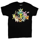 Pokémon Eevee Evolution Group Mens T-Shirt, Black