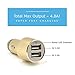 Clemagic Premium Aluminum 4.0A Dual USB Car Charger for iPhone 6 / 6plus/ 5/ 5s/ 5c/ 4/ 4s, iPad, Life Hammer Function, Fast Charging Installs in Seconds