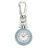 Gotham Unisex Silver-Tone Analog Quartz Keychain Clip Fob Watch # GWC18107-6