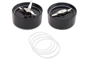 Sduck 4 pcs Gaskets Cross Blade and Flat Blade Replacement for Magic Bullet Blender Juicer 250W MB1001