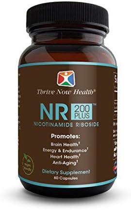 Thrive Now Health - Niagen Supplement w/ Lion’s Mane Mushroom (NR200+), Nicotinamide Riboside Anti-Aging Support, Helps Fortify Memory &amp; Focus &amp; Fight Free Radicals (60 Capsules)